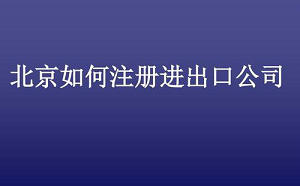 进出口公司注册如何办理？